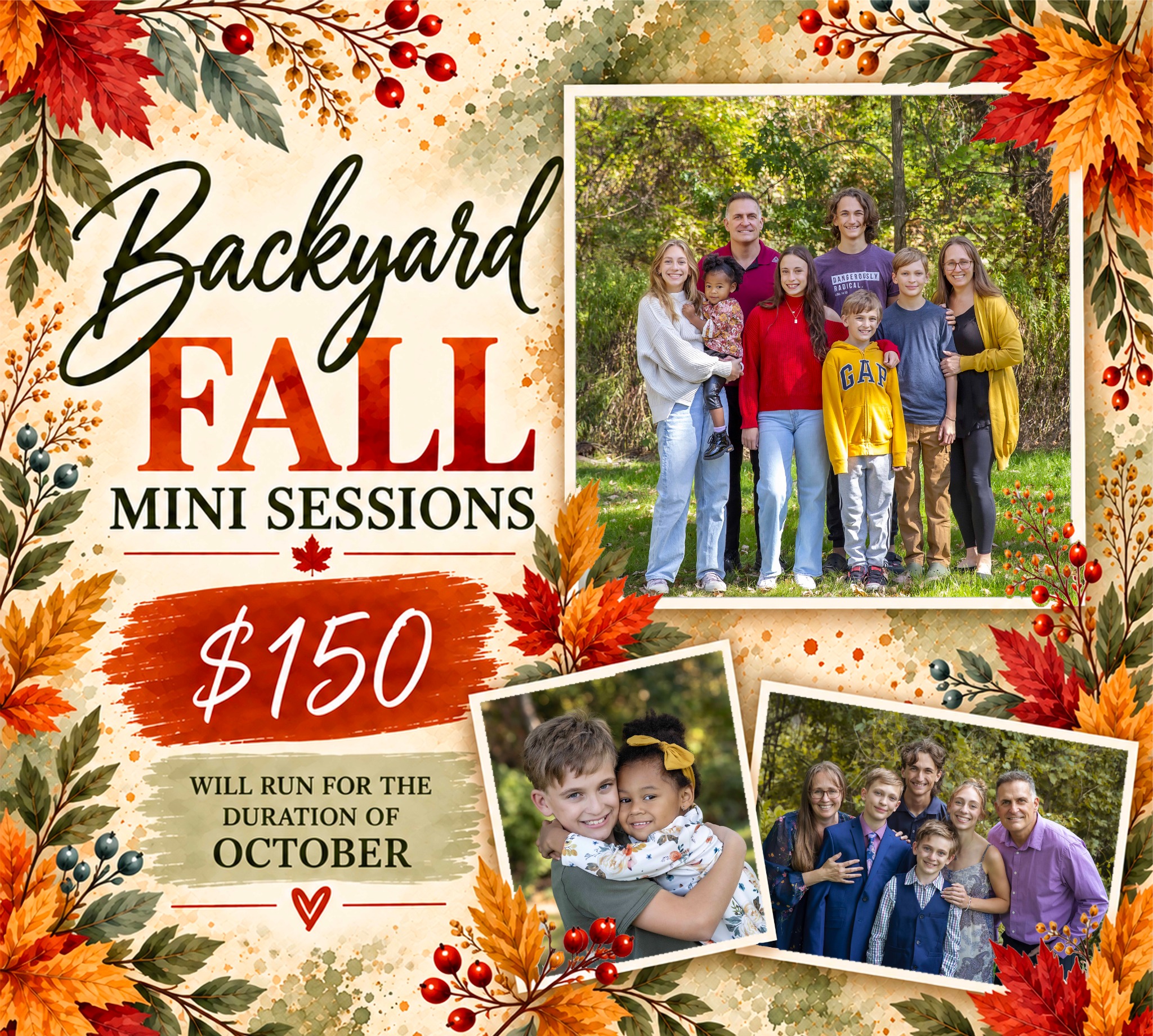 Backyard Fall Mini Sessions